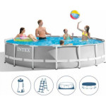 Intex Prism Frame Πισίνα με Μεταλλικό Σκελετό & Αντλία Φίλτρου ,Σκάλα & Κάλυμμα 457x107x107εκ.